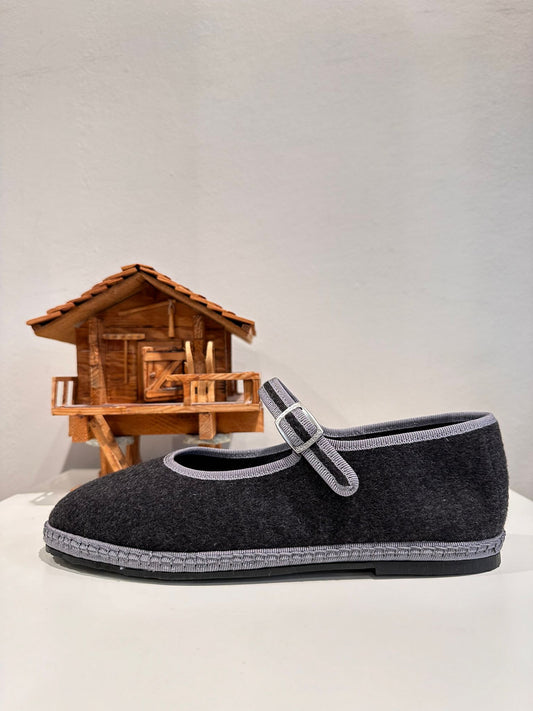 Friulane Mary Jane - EXCELLENCE Series | CASHMERE Grey - Light Grey Braid