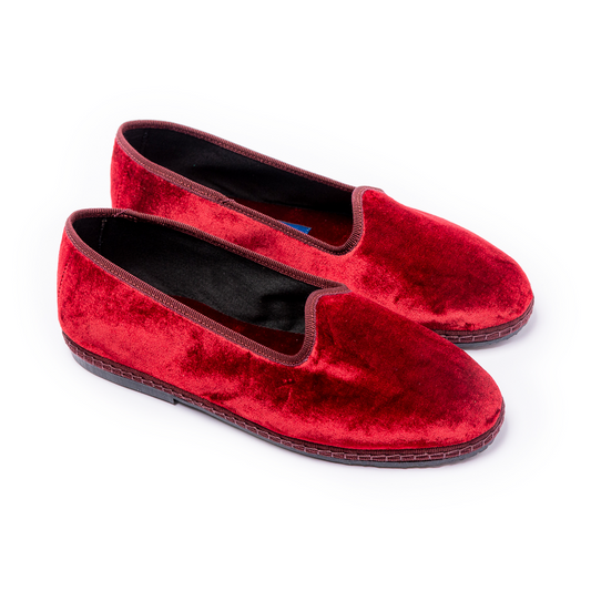 Friulane - Silky velvet Red shade Bordeaux | Bordeaux braid