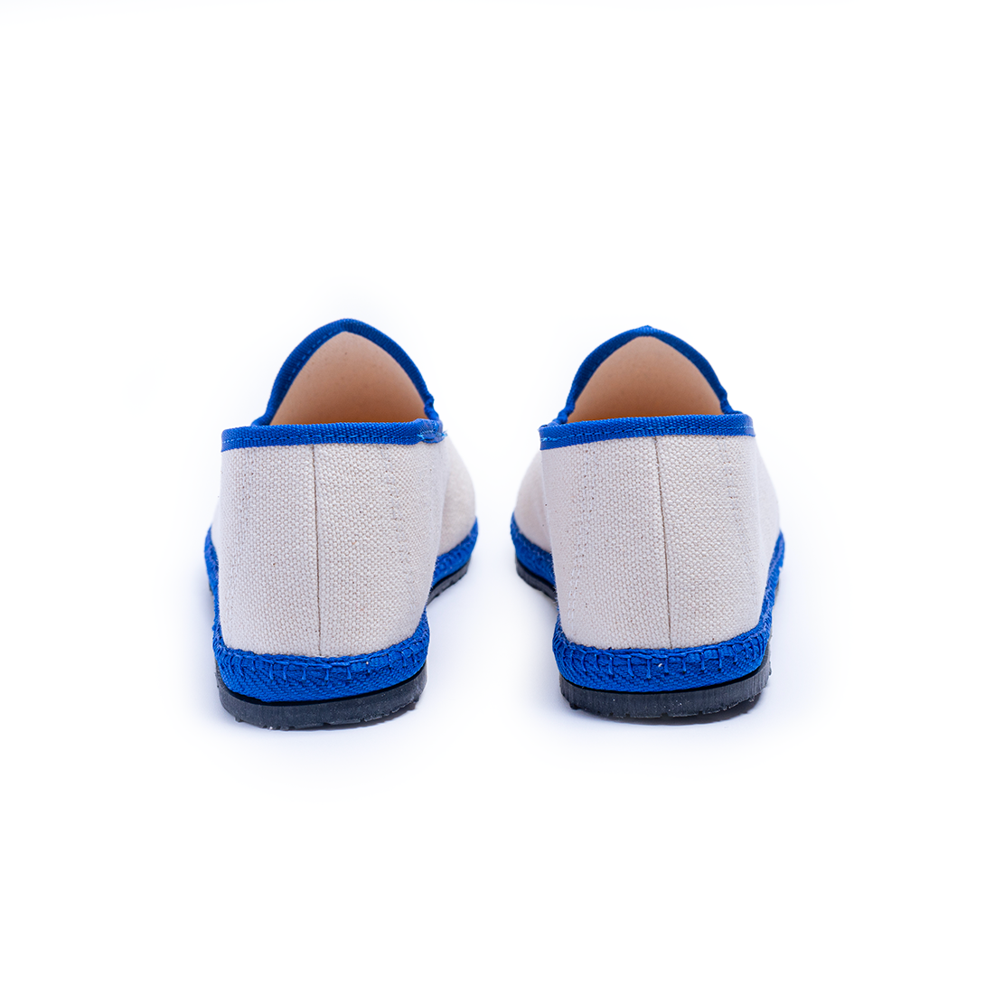 Friulane Paradisio - Off White | Blue braid - Canvas