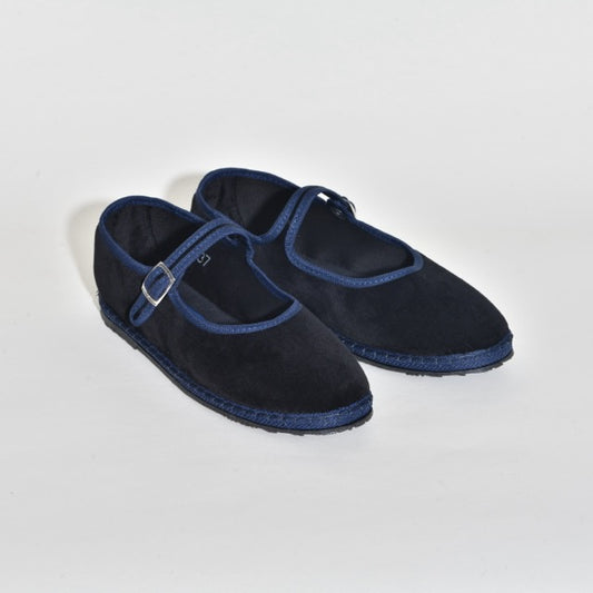 Mary Jane - Black | Blue Trim