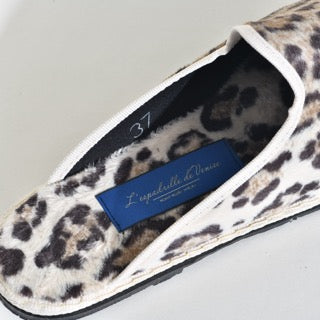 Friulane Sabot - Velours impression Fauve