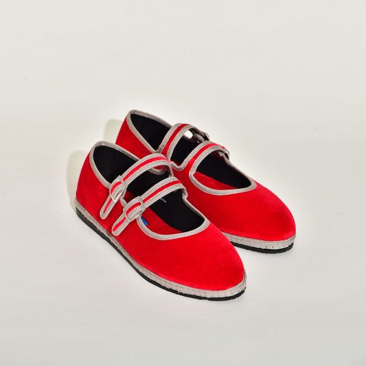 Furlane - Double Boucle - Rouge Cardinal I Lacets Beige Castor