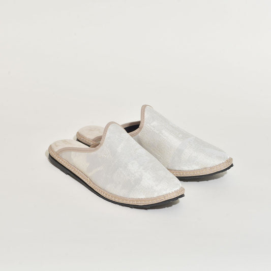 Friulane sabot - Tissu RUBELLI - Blanc cassé I Pour ELLE & LUI