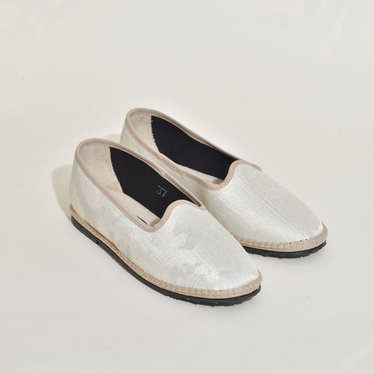 Friulane Classique - Tissu RUBELLI - Blanc cassé motifs en surimpression - Pour Elle&Lui