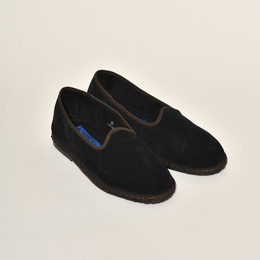 Friulane - Daim Noir I Ganse marron - Pour Elle & Lui