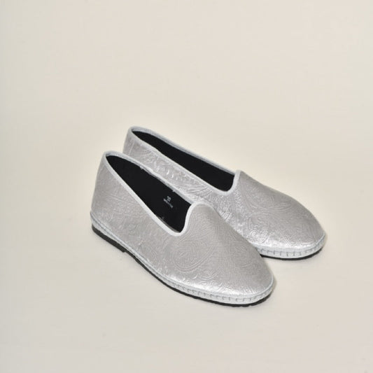 Friulane - Velours Motif Cashmere Silver - Elle & Lui