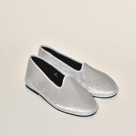 Friulane - Velours Motif Cashmere Silver - Elle & Lui