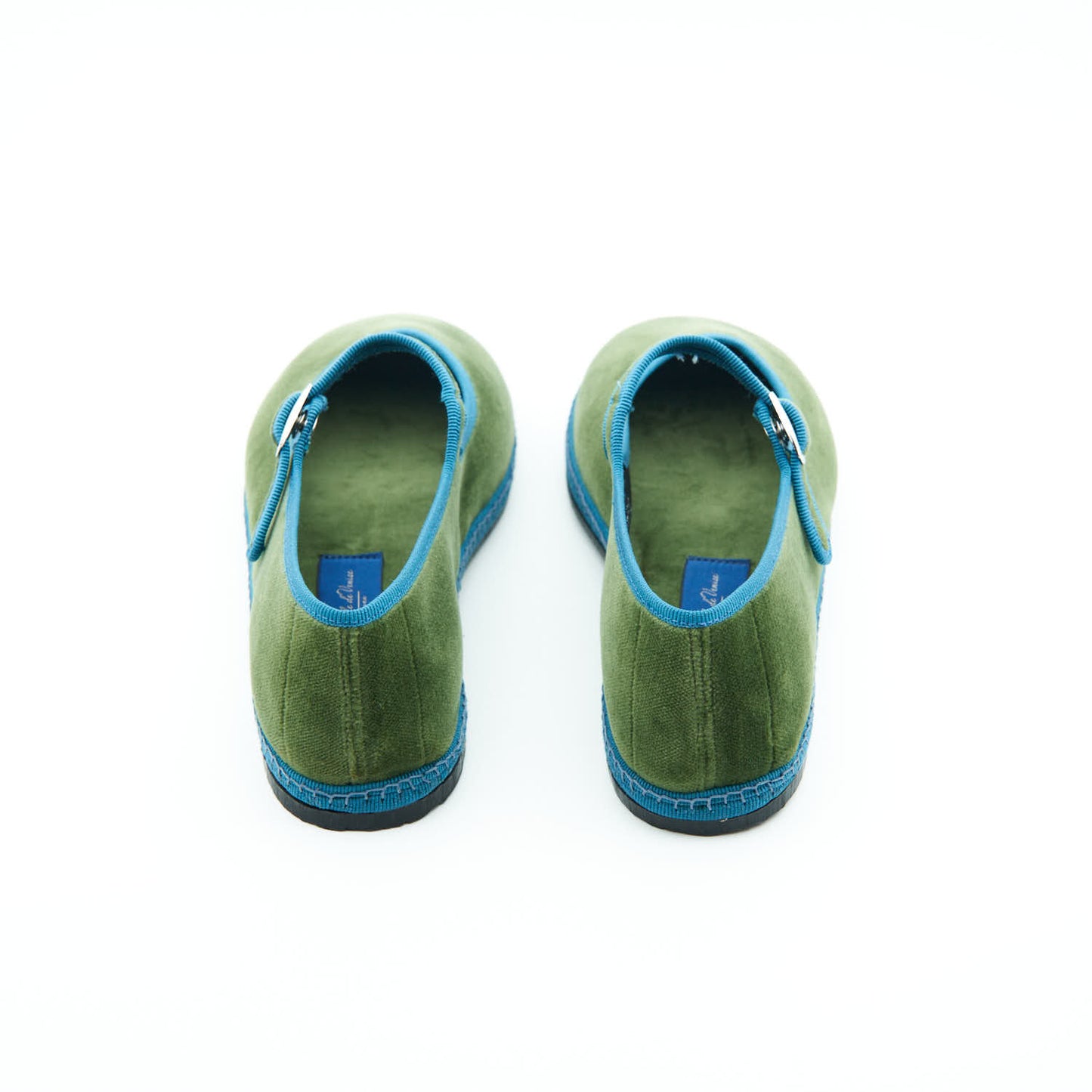 Mary Jane - Grass Green | Ocean Blue Trim