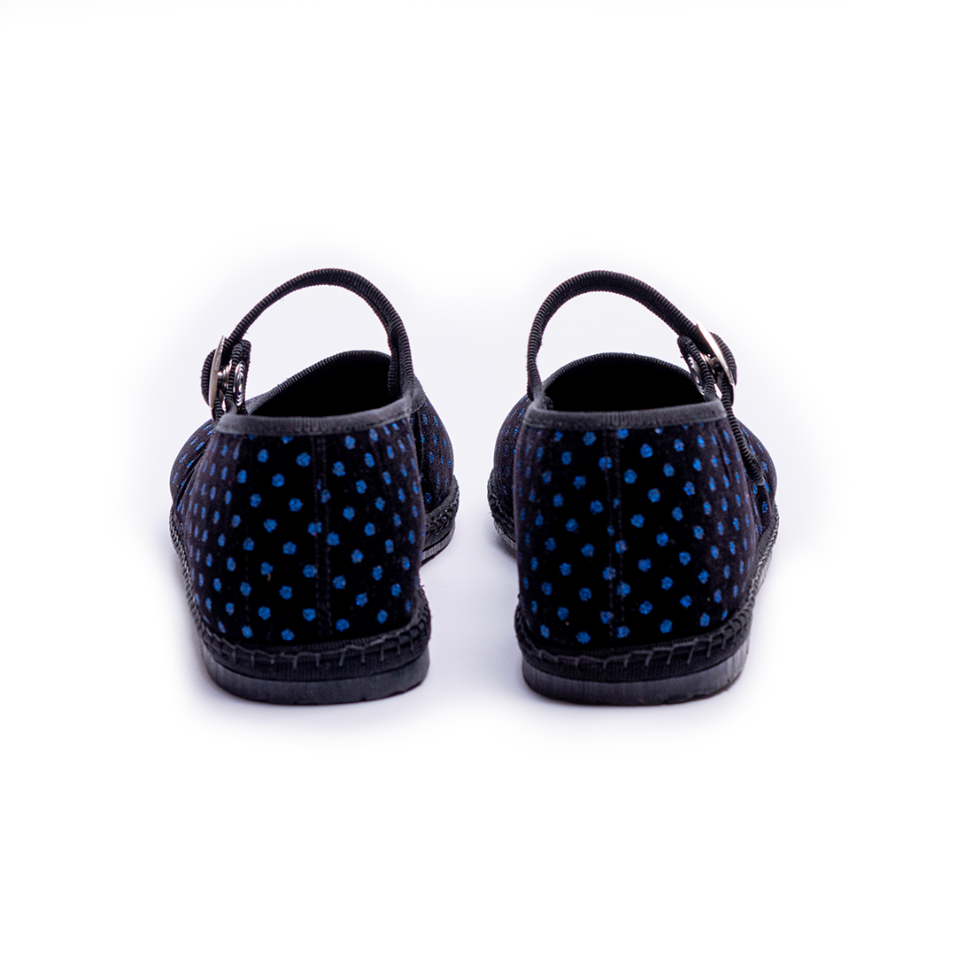 Mary Jane - Black I Blue Diamantino Pattern