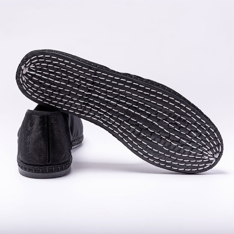 Friulane Classique - Velours Soie 20% Noir Irisé | Ganse Noir