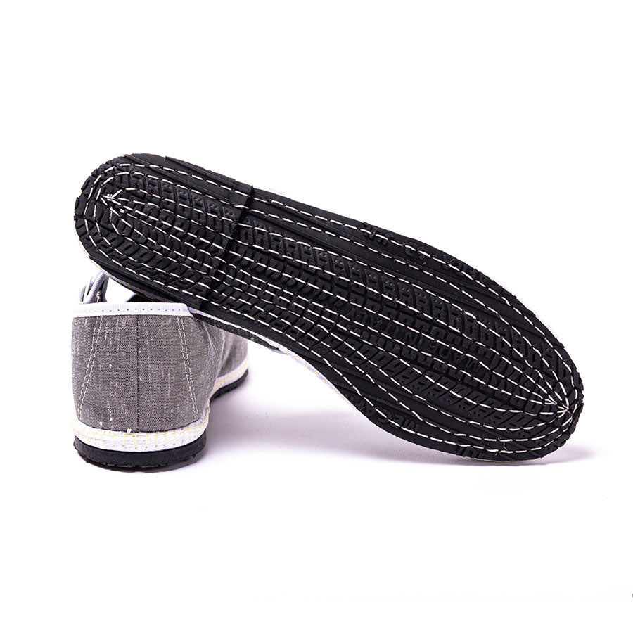 Furlane Mary Jane - Soie sauvage Gris I Ganse Blanc