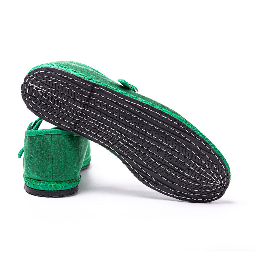 Furlane Mary Jane - Soie sauvage Vert I Ganse ton sur ton