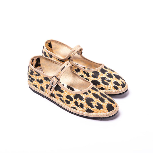 Furlane Mary Jane - Toile Impression Fauve