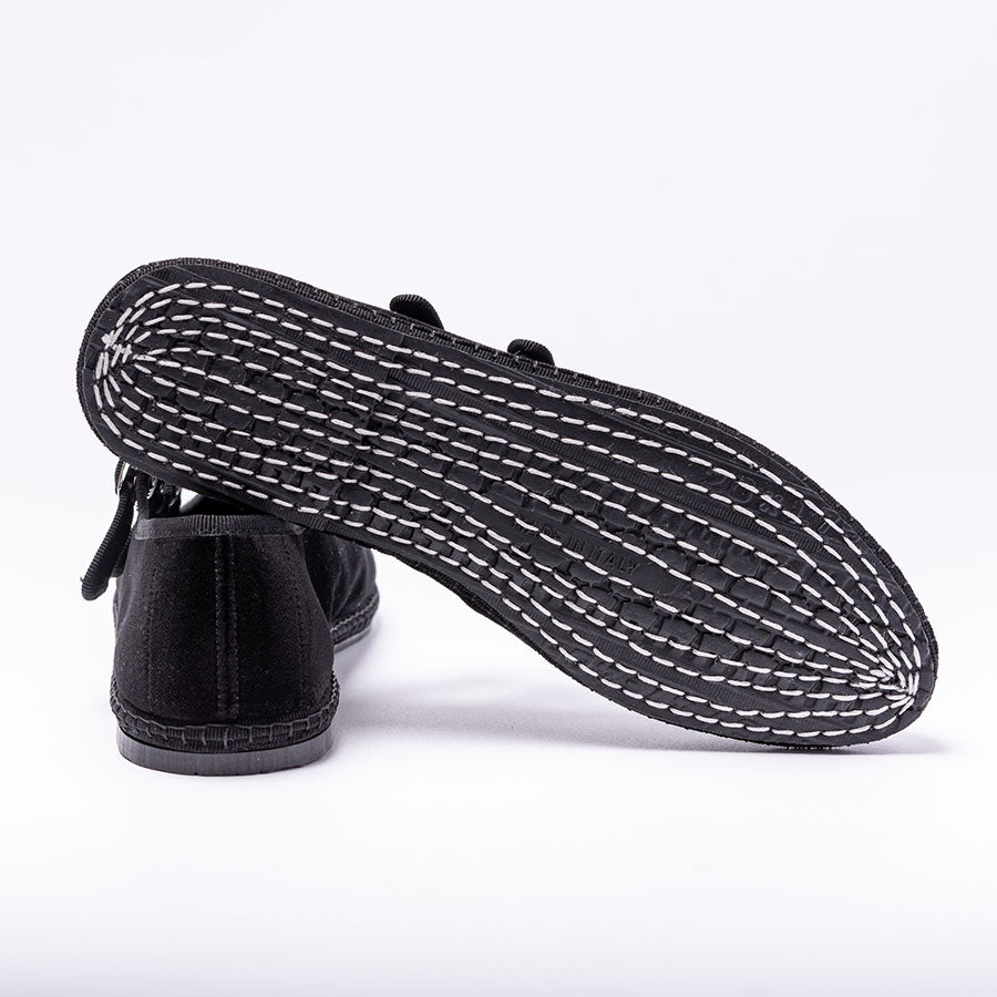 Furlane Mary Jane - Velours Noir - Double bride | Ganse Noir