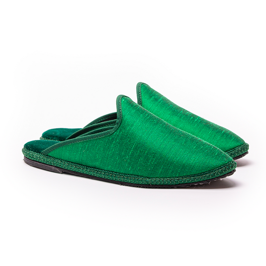 Friulane Clog - Green Shantung - Wild Silk