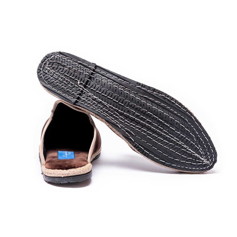 Friulane-Sabot - Braun | Naturfarbener Zopf 