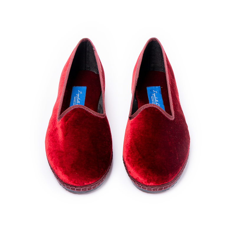 Friulane - Velours soyeux Rouge irisé nuance Bordeaux | Ganse Bordeaux