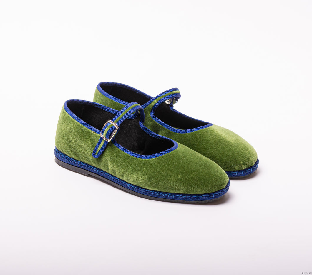 Mary Jane - Vert Herbe | Ganse Bleu Foncé - Femme & Homme