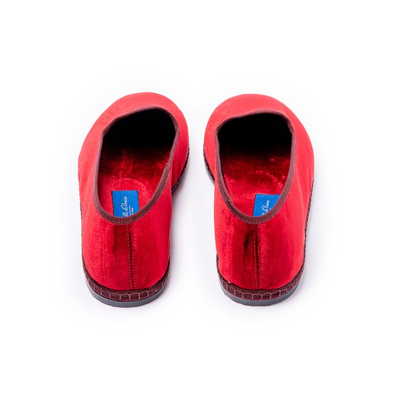 Friulane - Velours soyeux Rouge irisé nuance Bordeaux | Ganse Bordeaux