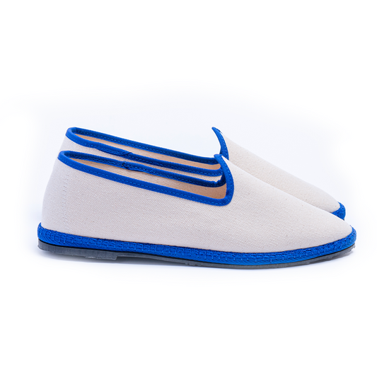 Friulane Paradisio - Off White | Blue braid - Canvas 