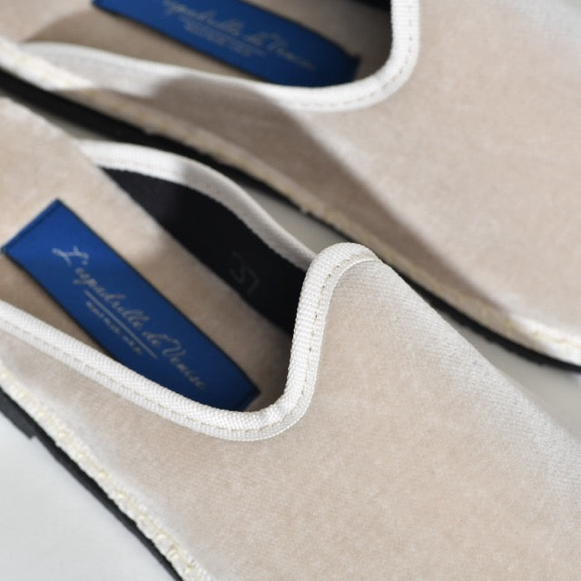 Friulane Sabot - Beige clair I Ganse Blanc cassé -  Pour Elle & Lui