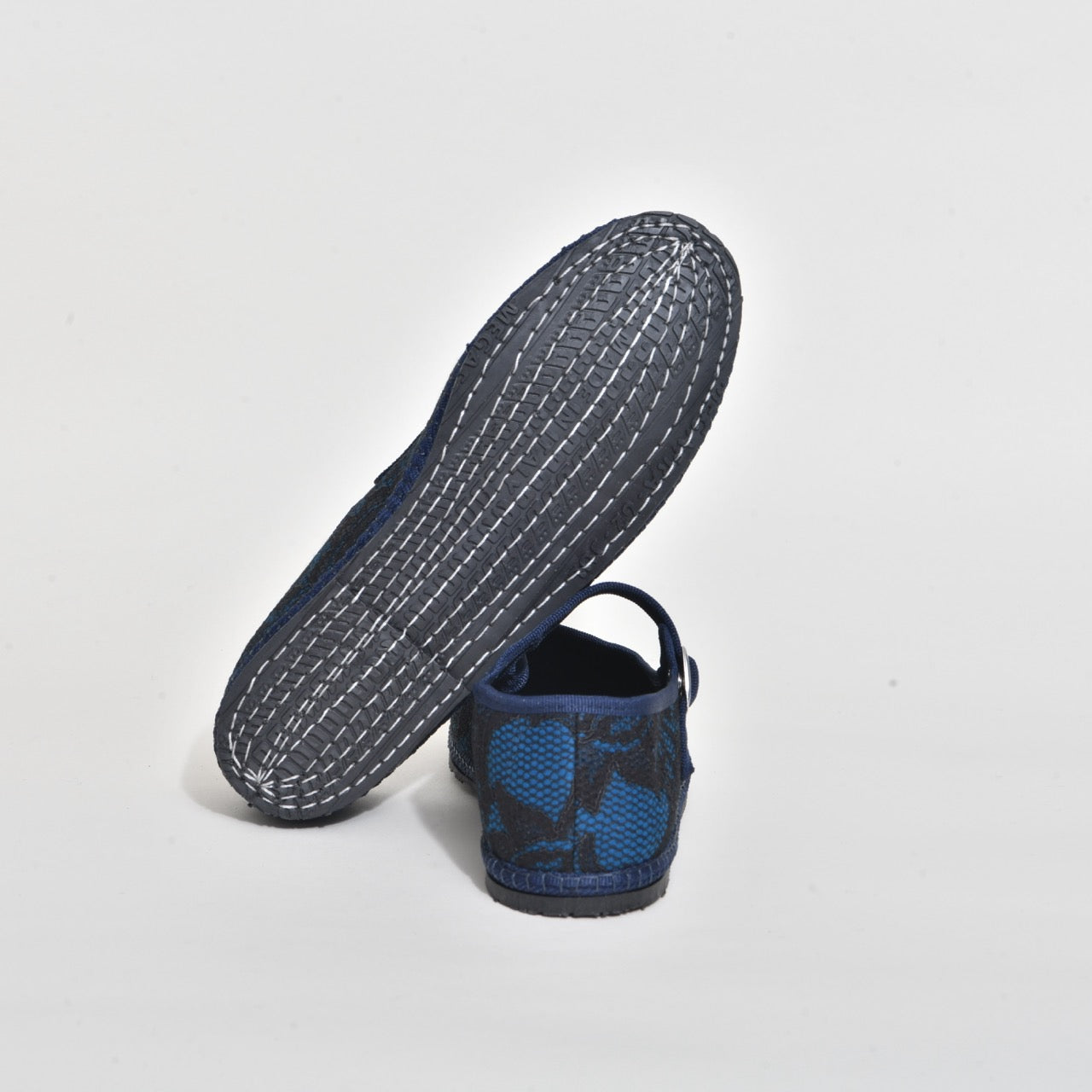 Furlane - Mary Jane - Fond Bleu I Recouvert dentelle Noir