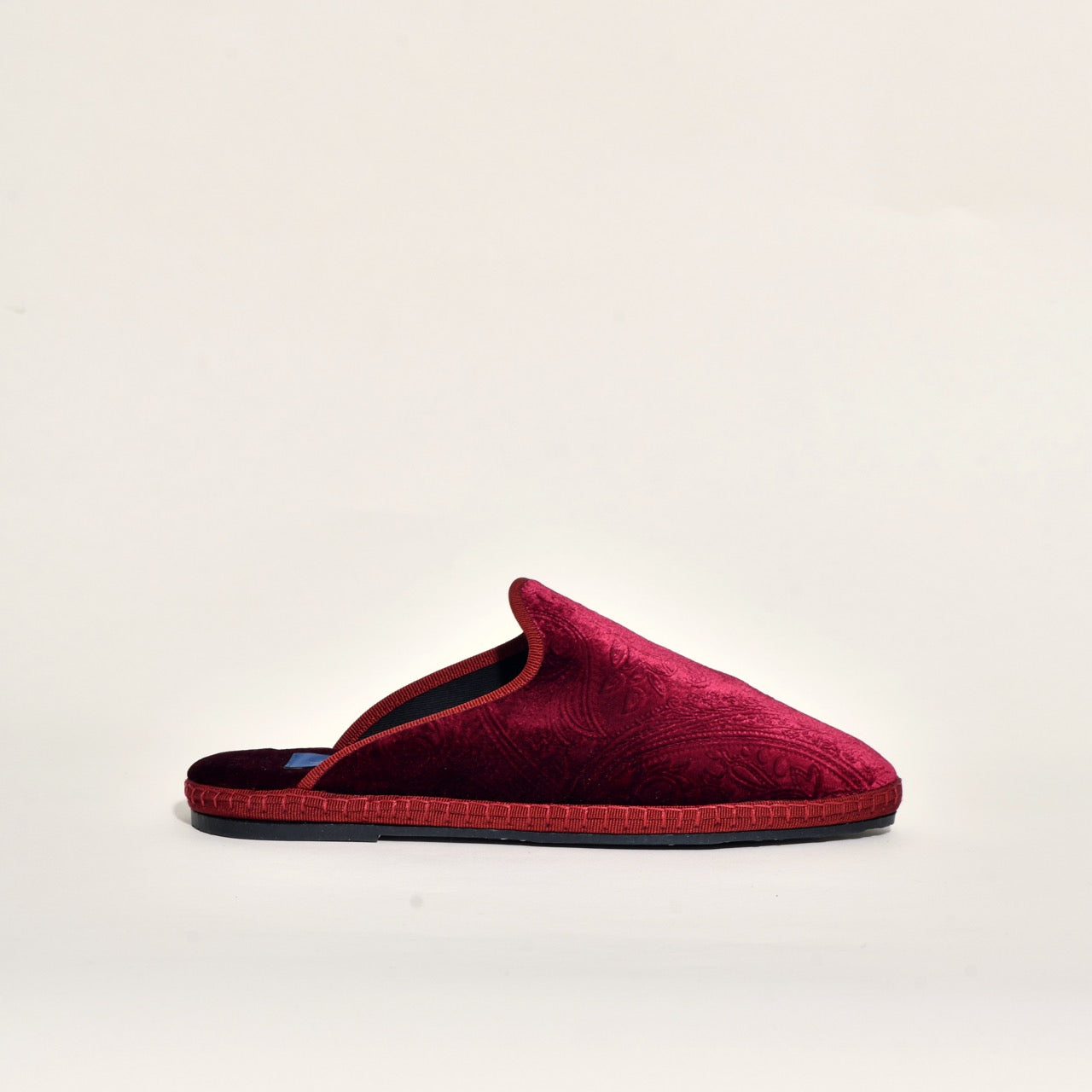 Friulane Sabot - Velours Borgeaux I Impression cashmere