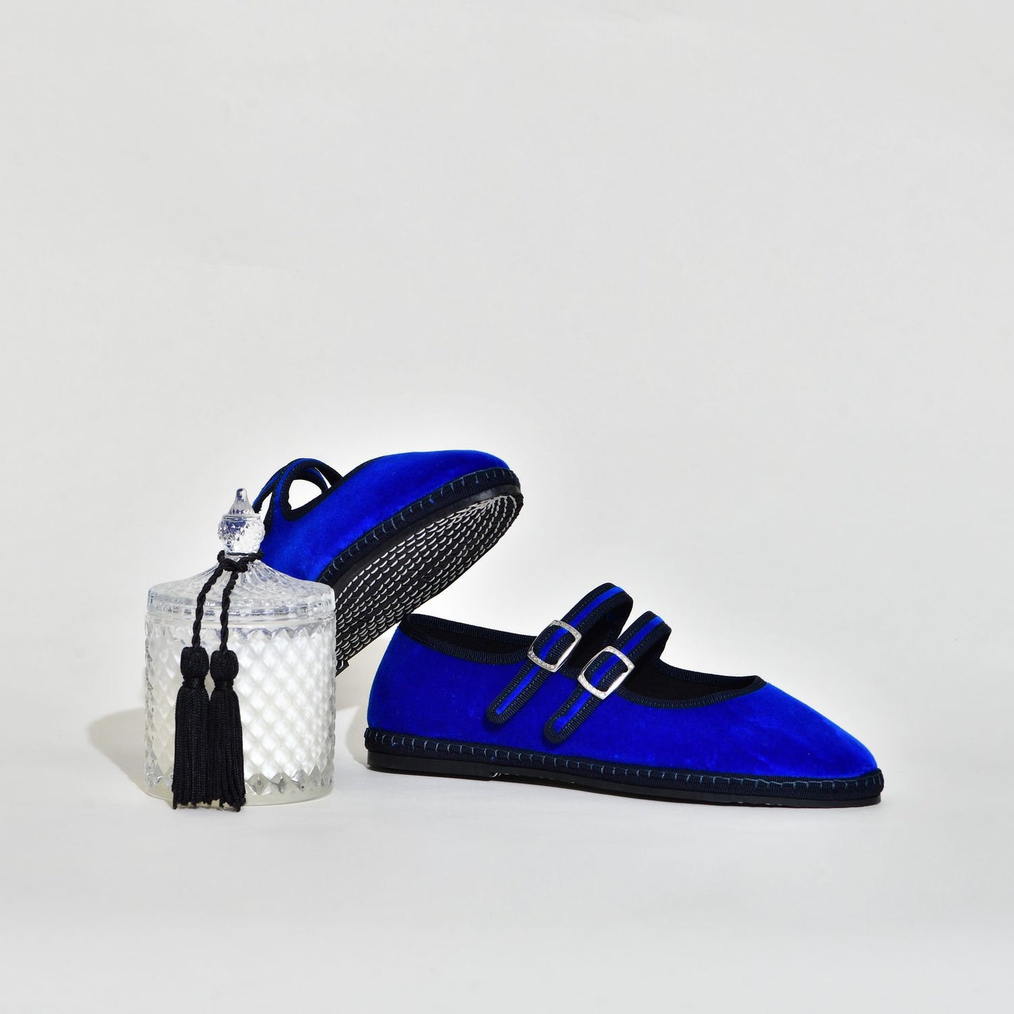 Furlane - Double Boucles Bleu Royal I Ganse Noir