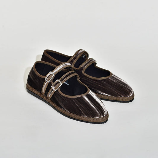 Furlane - Double boucle - Velours froissé marron glaçé