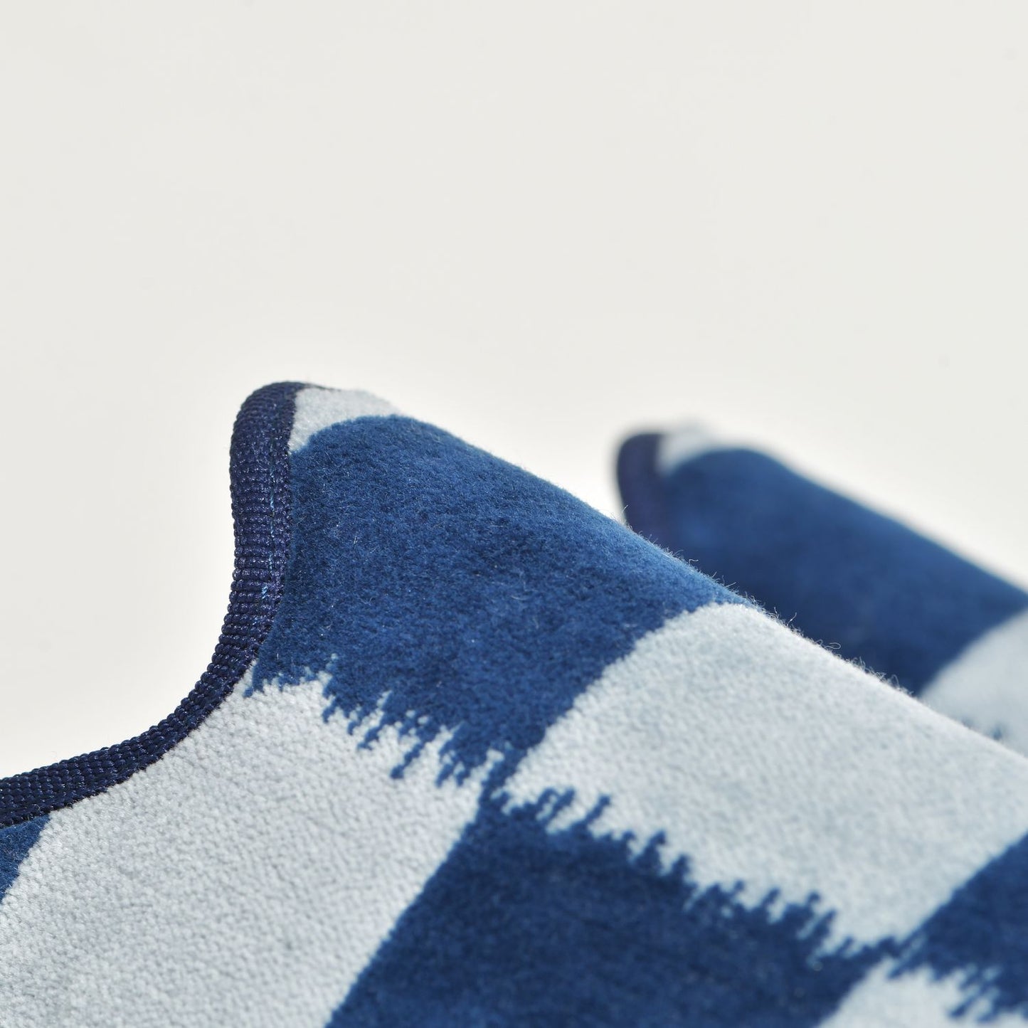 Friulane Sabot - Velours gros carreaux marine - Jean