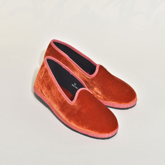 Friulane Classique. Velours soyeux orangé I Ganse bruciato