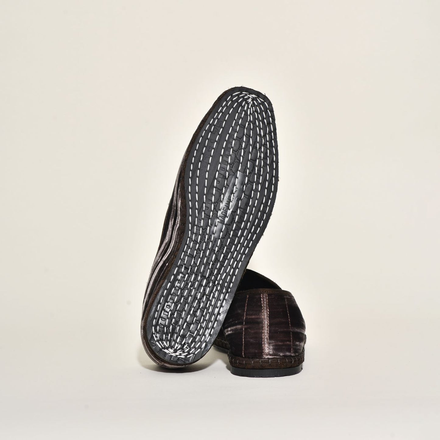 Friulane Velours Froissé Marron Glacé I Bout carré - Pour Elle & Lui