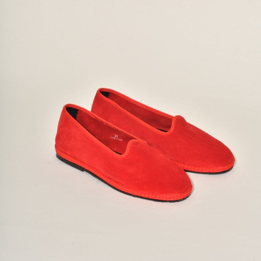 Friulane Daim - Rouge ferrari I Elle & Lui