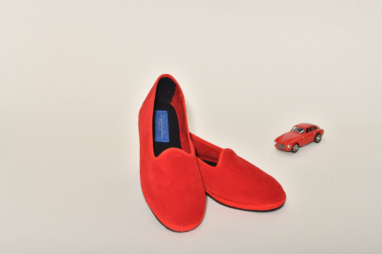 Friulane Daim - Rouge ferrari I Elle & Lui