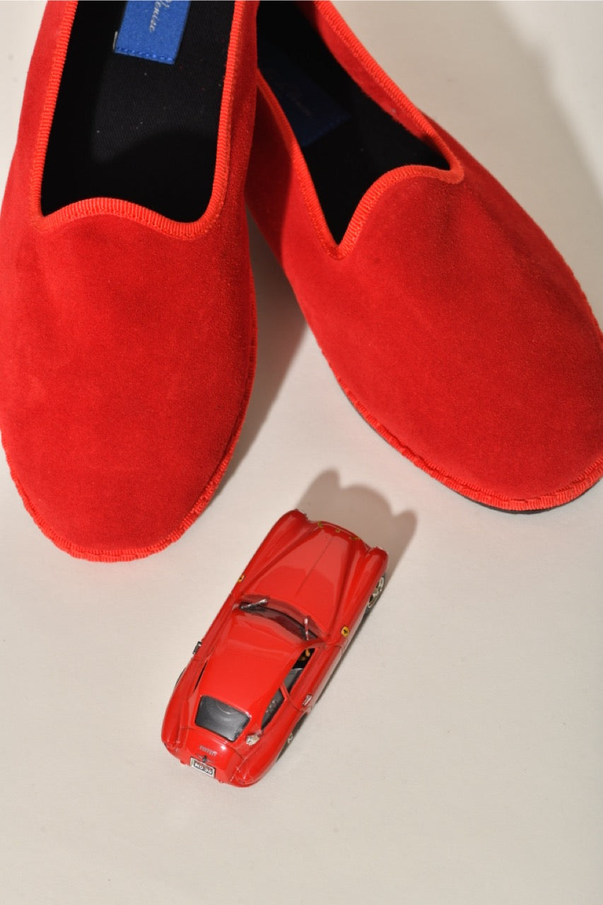 Friulane Daim - Rouge ferrari I Elle & Lui