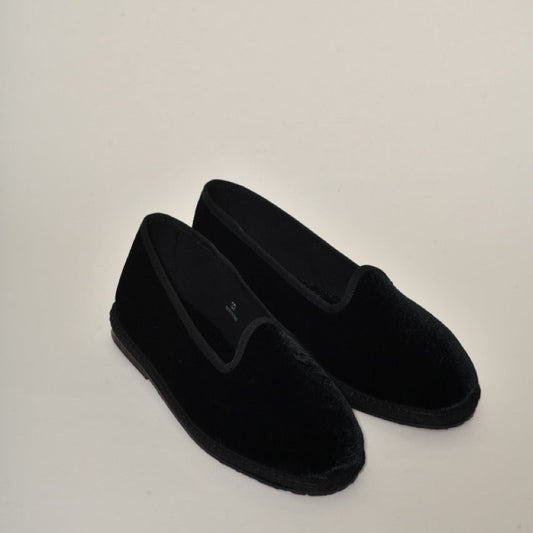 Friulane - Velours motif cashmere Noir I ganse Noir - Elle & Lui