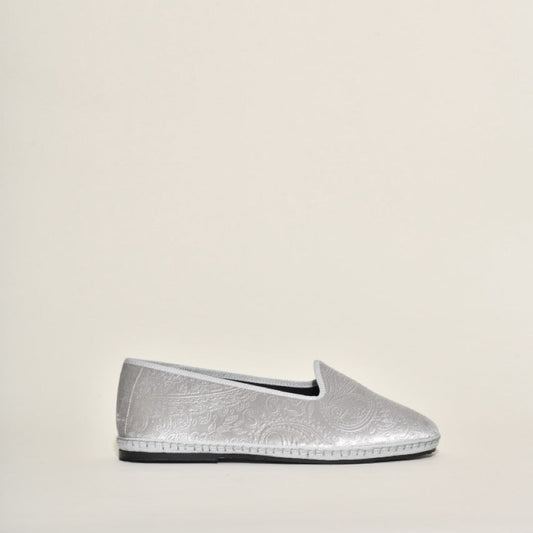 Friulane - Velours Motif Cashmere Silver - Elle & Lui