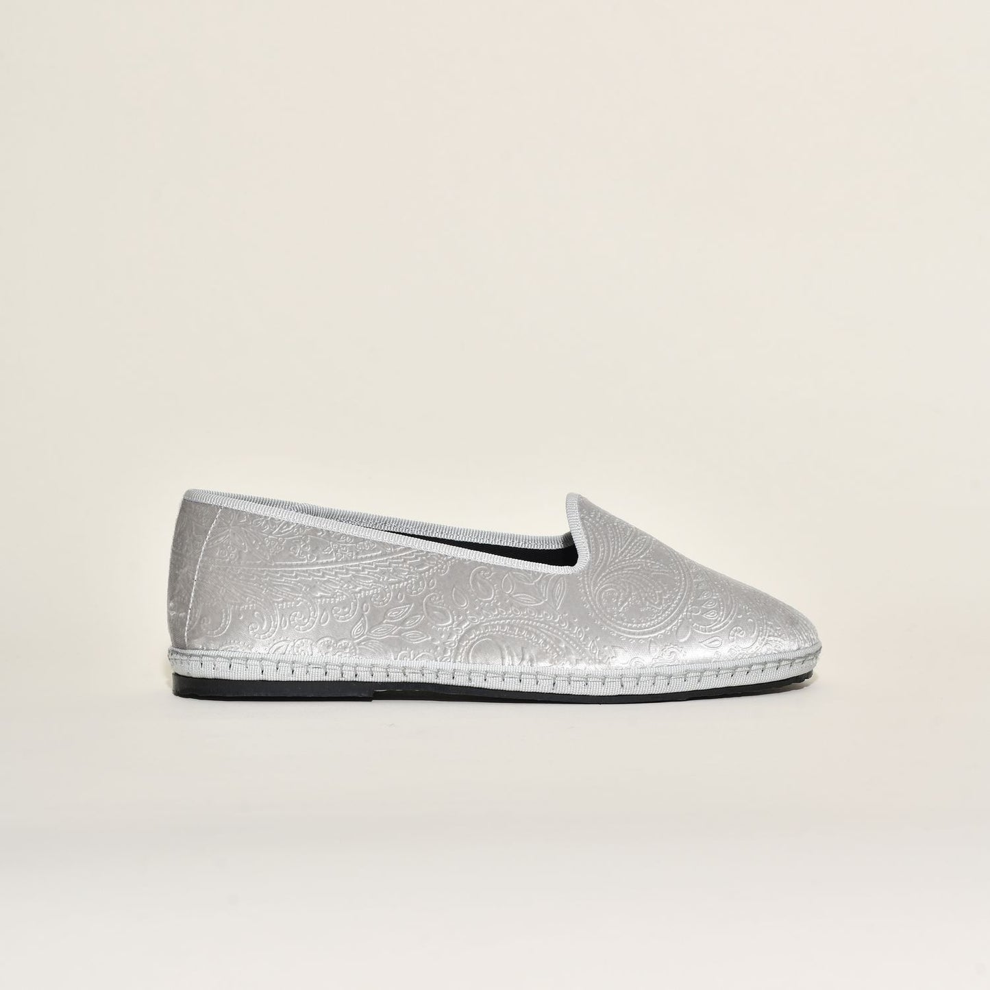 Friulane - Velours Motif Cashmere Silver - Elle & Lui