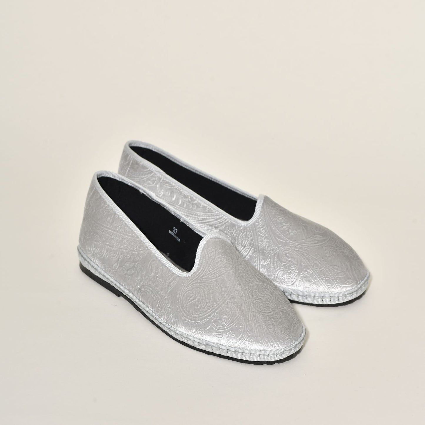 Friulane - Velours Motif Cashmere Silver - Elle & Lui