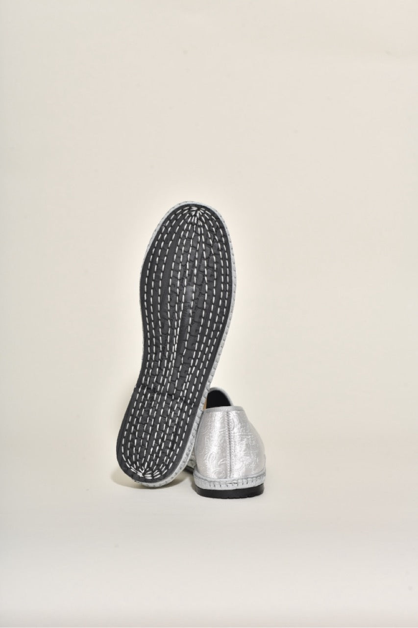 Friulane - Velours Motif Cashmere Silver - Elle & Lui