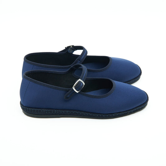 Friulane Mary Jane - Smoking Blue | Satin 