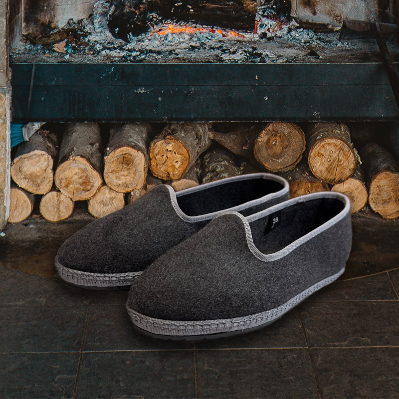 Friulane – EXCELLENCE-Serie | CASHMERE Grau - Hellgrauer Zopf 