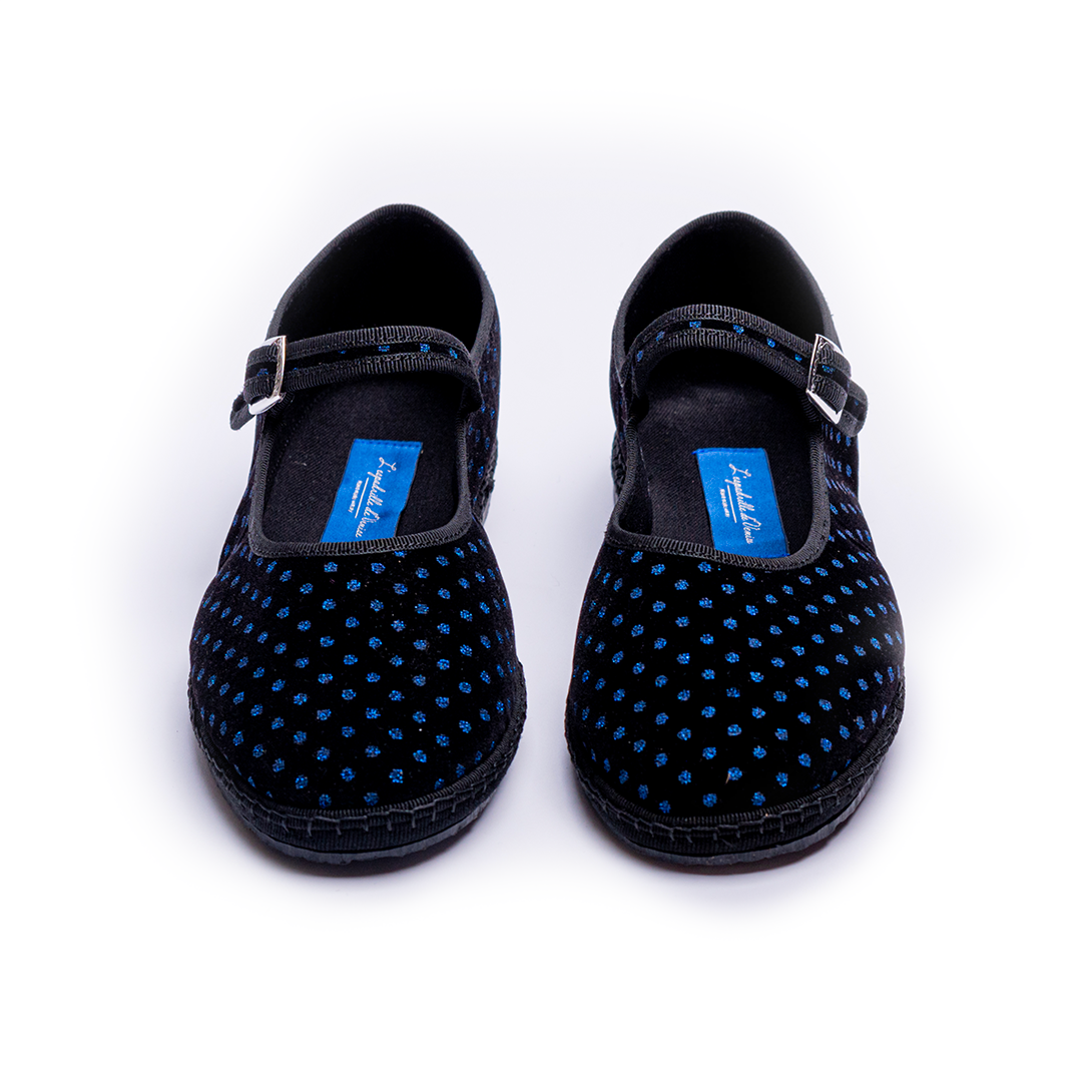 Mary Jane - Black I Blue Diamantino Pattern 