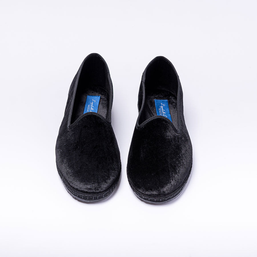 Friulane Classique - Velours Soie 20%  Noir Irisé | Ganse Noir