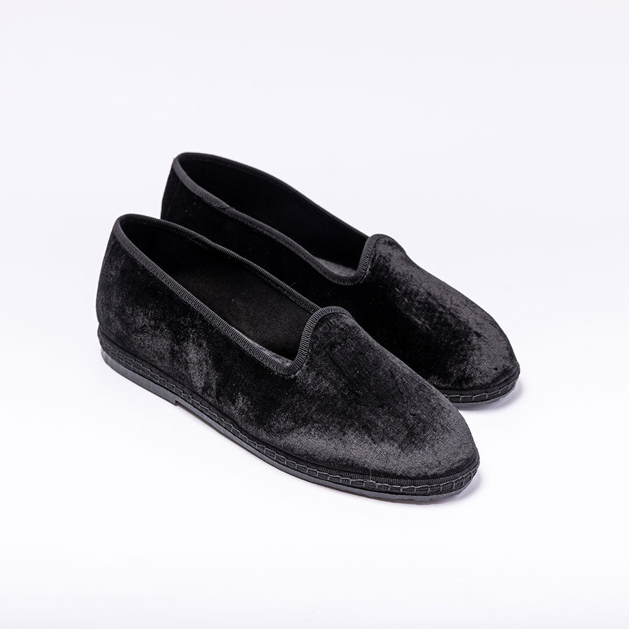 Friulane Classique - Velours Soie 20%  Noir Irisé | Ganse Noir