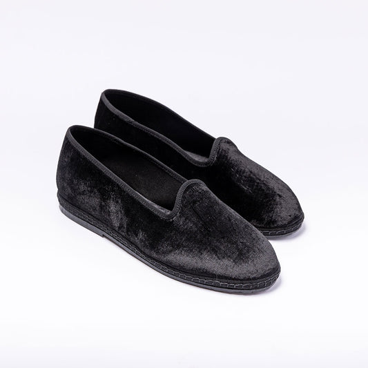 Friulane Classique - Velours Soie 20%  Noir Irisé | Ganse Noir