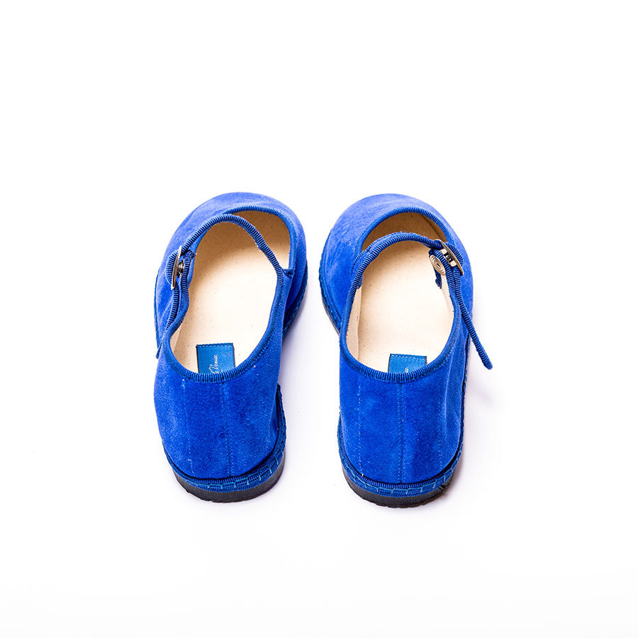 Furlane Mary Jane - Daim - Bleu Royal | Ganse bleu - Ton sur ton