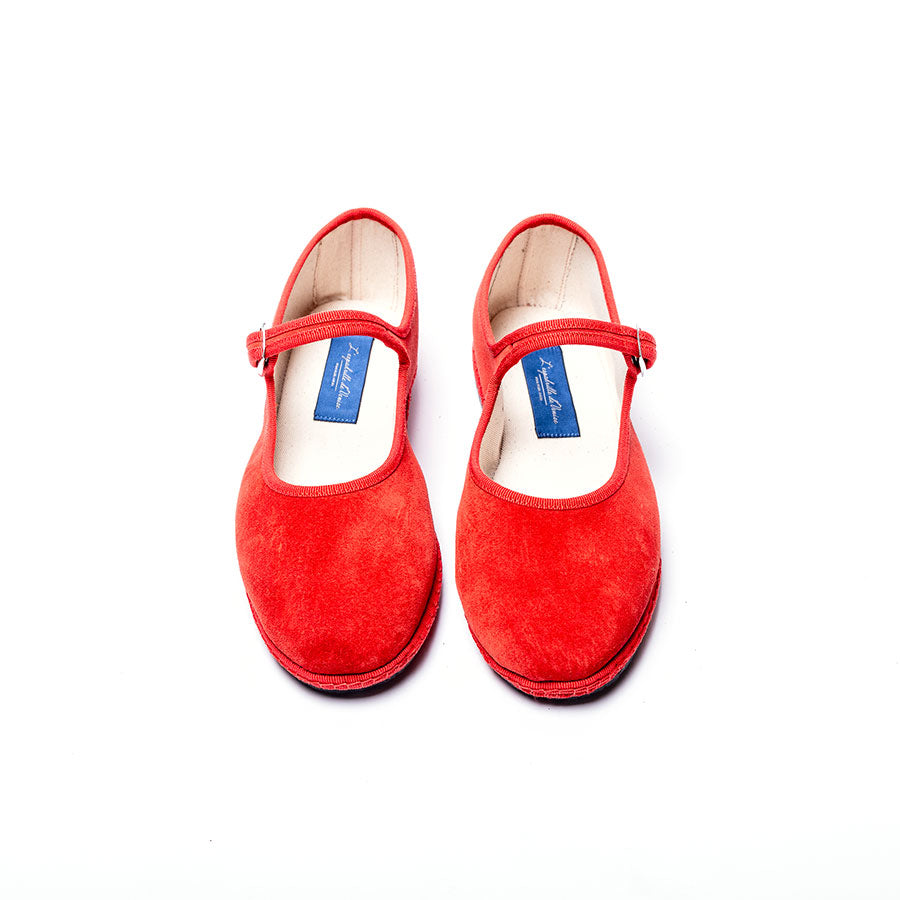 Furlane Mary Jane - Daim  Orange | Ganse ton sur ton