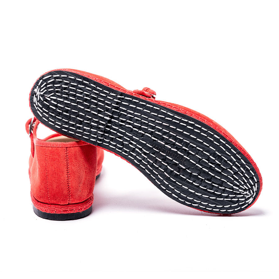 Furlane Mary Jane - Daim  Orange | Ganse ton sur ton