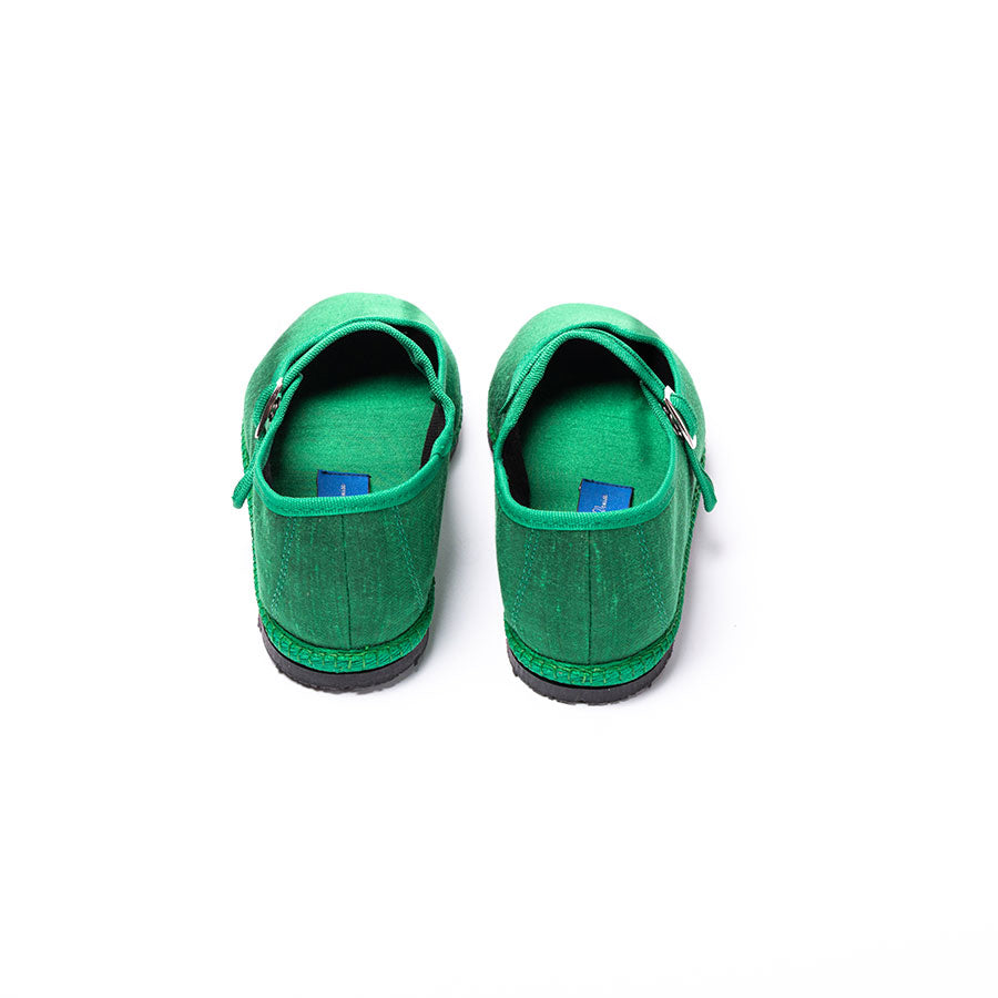 Furlane Mary Jane - Soie sauvage Vert I Ganse ton sur ton